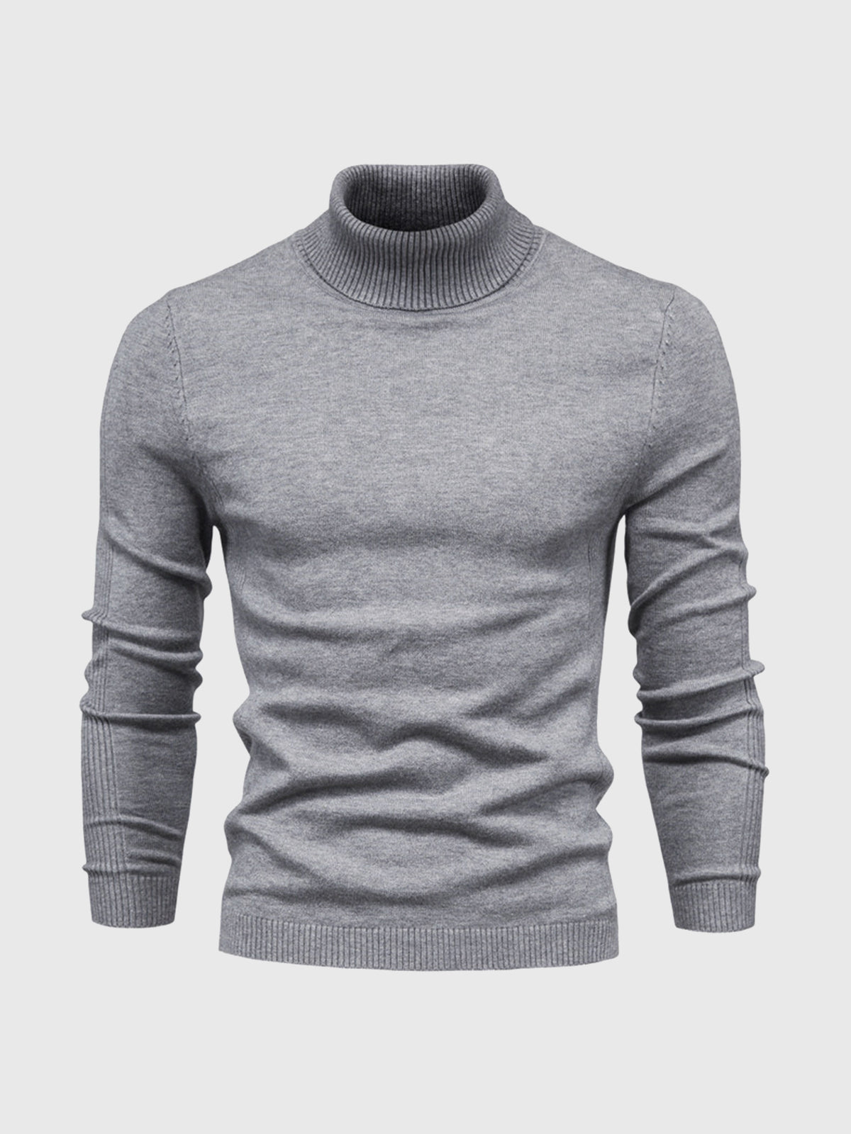 Pull Col Roulé Homme en Coton Doux, Design Intemporel