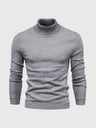 Pull Col Roulé Homme en Coton Doux, Design Intemporel