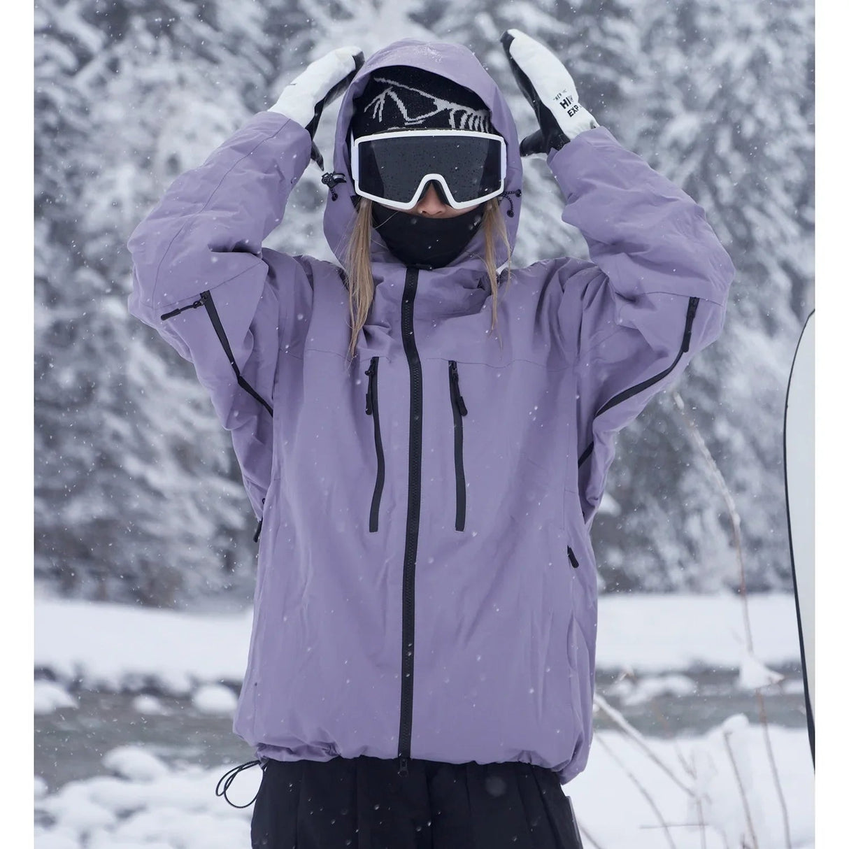 Veste de ski et snowboard unisexe – Manteau d’hiver avec capuche et ventilation