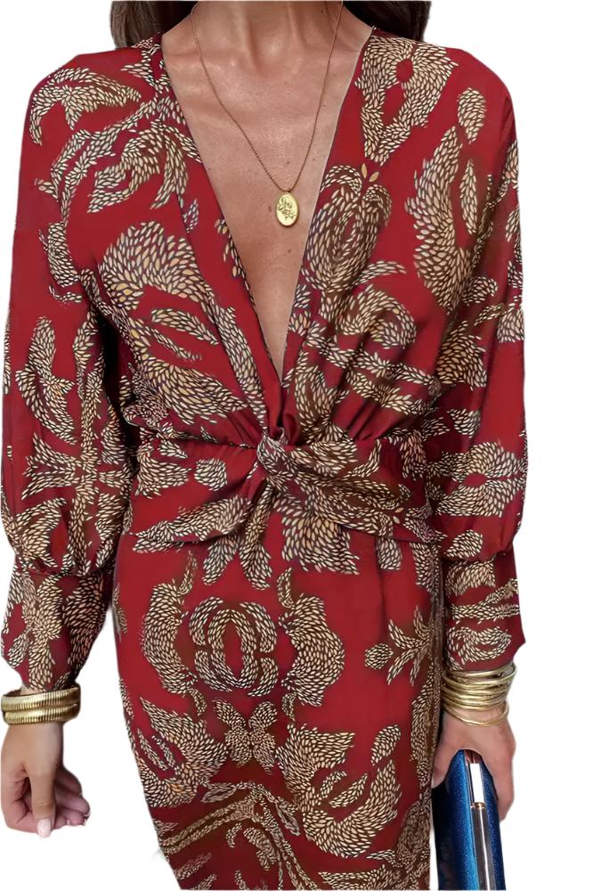 Elegantes Kleid mit V-Ausschnitt für besondere Anlässe