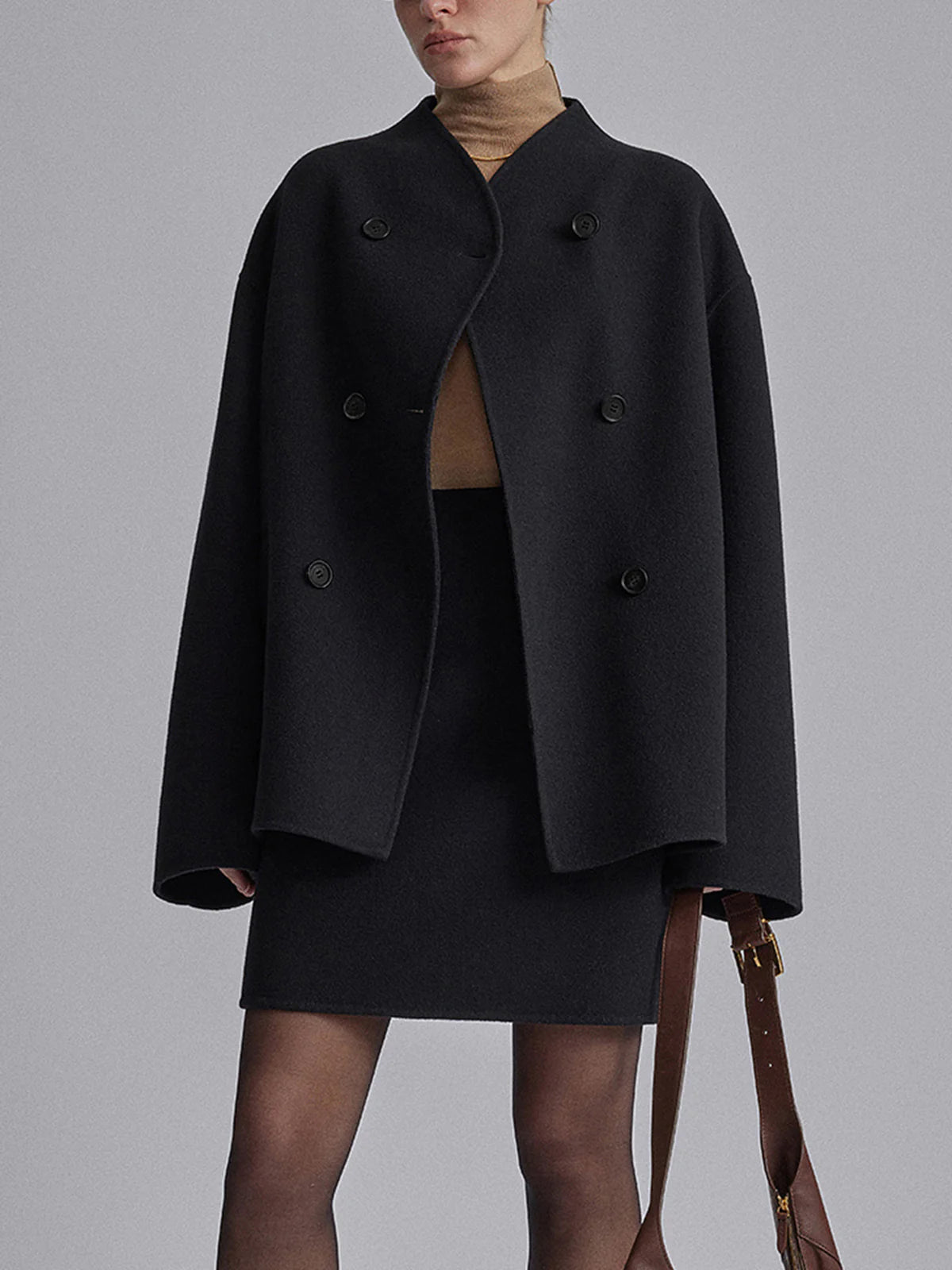 Manteau Oversize à Boutons pour Femmes - Élégant et Confortable