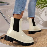 Women's Chelsea Rain Boots – Waterproof Ankle Boots with Thick Sole
