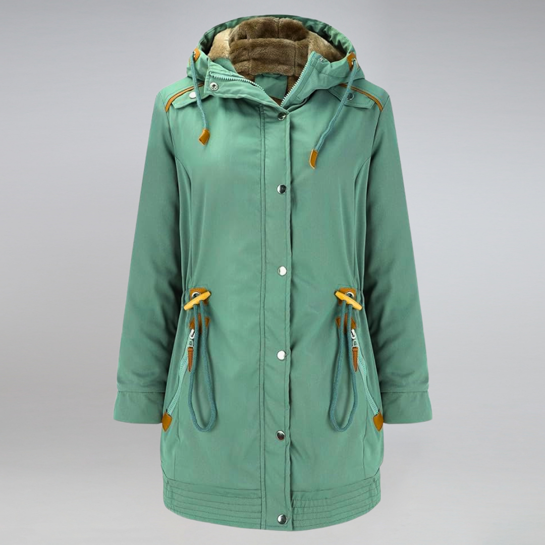 Damen-Wintermantel – Warmer Parka mit Fleece-Futter und Kapuze