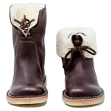 Warm winter boots with fur lining and stylish design