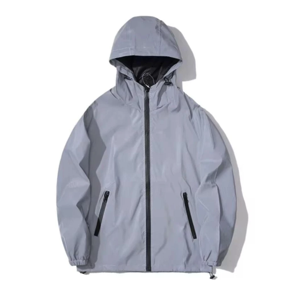 Unisex Windjacke – Leichte Jacke mit Kapuze und Reißverschlusstaschen