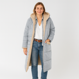 Manteau d’Hiver Long Femme avec Capuche – Chaud, Doux et Élégant
