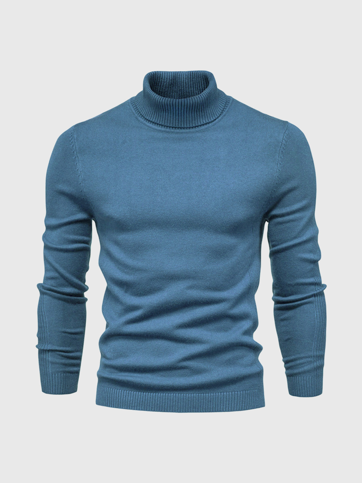 Pull Col Roulé Homme en Coton Doux, Design Intemporel