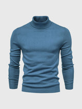 Pull Col Roulé Homme en Coton Doux, Design Intemporel