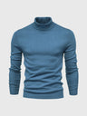 Pull Col Roulé Homme en Coton Doux, Design Intemporel