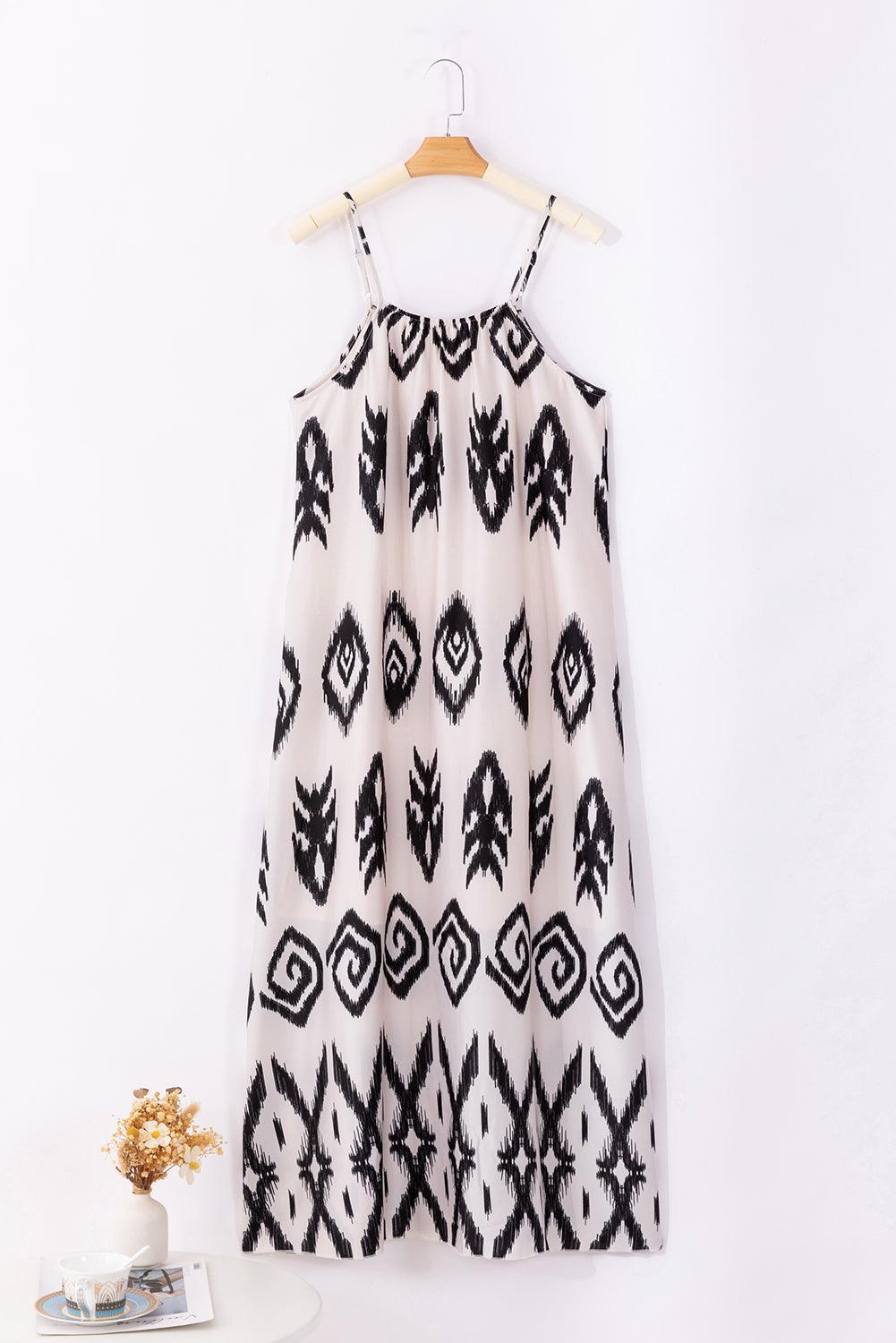Elegantes Aztekisches Sommerkleid mit asymmetrischem Saum