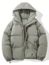 Unisex gesteppter Wintermantel – Warme Daunenjacke mit Kapuze