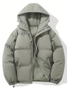 Unisex gesteppter Wintermantel – Warme Daunenjacke mit Kapuze