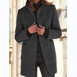 Klassischer Damen-Wintermantel – Retro-Stil mit Knöpfen