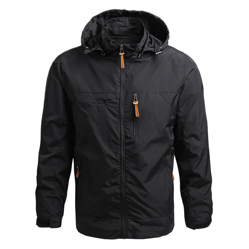 Veste d’extérieur homme avec capuche – Imperméable, coupe-vent et respirante