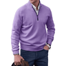 Luxury men's pullover with quarter zip and stand-up collar – elegant and comfortable