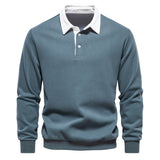 Elegantes Langarm-Poloshirt für Herren mit klassischem Kragen