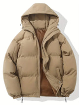 Unisex gesteppter Wintermantel – Warme Daunenjacke mit Kapuze