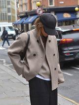 Manteau Oversize à Boutons pour Femmes - Élégant et Confortable