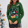 Weihnachts-Pullover Damen – Winterpullover mit Weihnachtsbaum und Geschenk-Motiv