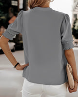 Blouse à col en V pour femmes - Confortable et élégante