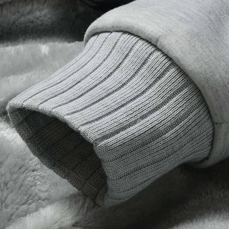 Men's Warm Hoodie Jacket – Comfortable Lined Winter Coat with Hood