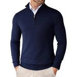 Herrenpullover mit halbem Reißverschluss – Klassischer Pullover mit modernem Schnitt
