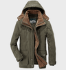 Gepolsterter Herren-Winterparka mit Kapuze – Warm & Winddicht