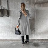 Manteau d'automne élégant pour femmes à double boutonnage en mélange de laine