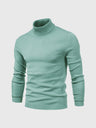 Pull Col Roulé Homme en Coton Doux, Design Intemporel