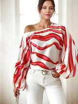 Asymmetrische Bluse mit Einer Schulter – Luxus- & Trenddesign