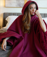 Poncho d’hiver oversize avec capuche – Design chaud et confortable