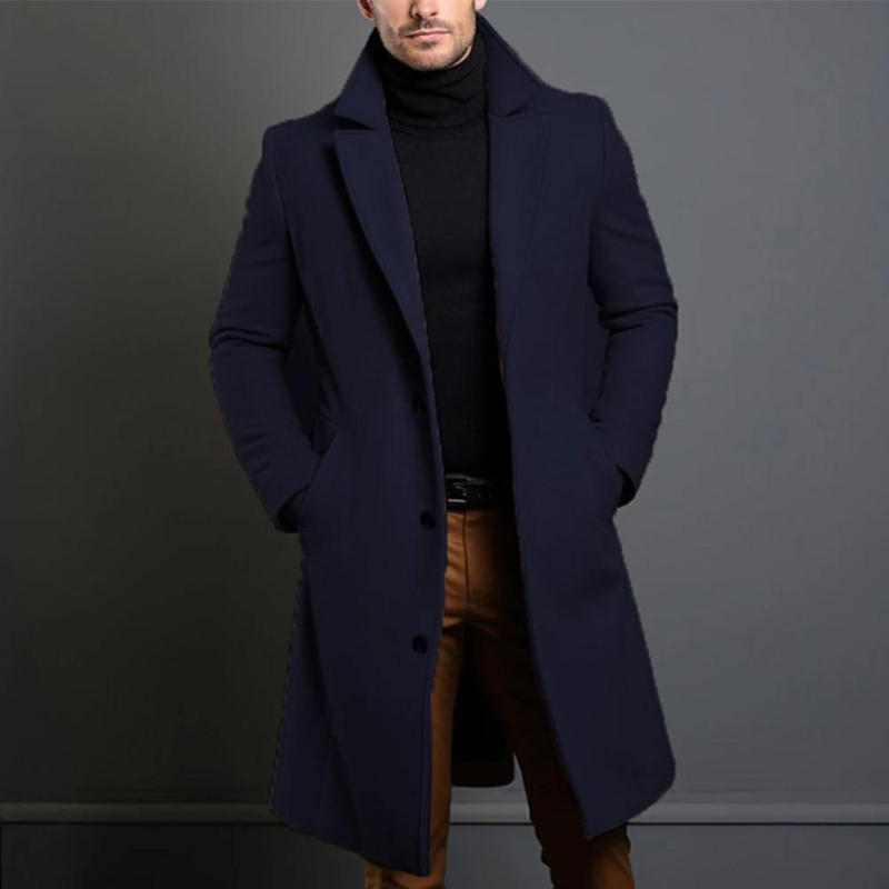 Langer Herrenmantel – Klassisches und elegantes Design für den Winter
