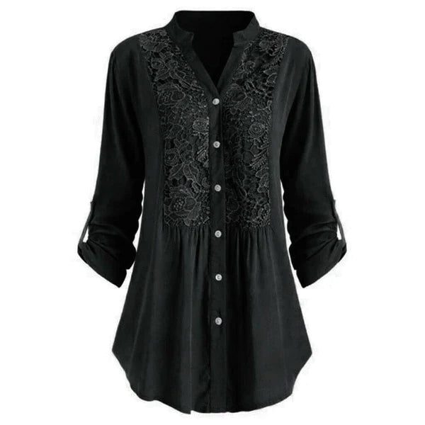Blouse longue pour femme avec manches bouffantes - Chic et polyvalente