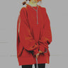 Oversize Damen Sweatshirt mit Rundhalsausschnitt und langen Ärmeln