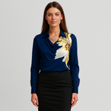 Blouse Femme à Imprimé Fleuri – Coupe Élégante et Stylée