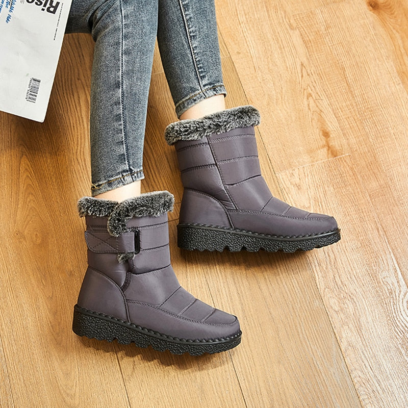 Warme Winterstiefel für Damen – Wasserdichte Stiefel mit rutschfester Sohle