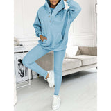 Damen-Trainingsanzug – Bequeme Kleidung mit Knopfpullover