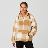 Pull en polaire à carreaux pour femme – Doux, chaud et confortable