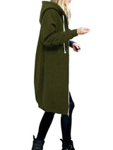 Hoodie zippé mi-long pour chaleur et confort supplémentaires-mezam.fr