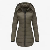 Doudoune Femme Légère – Manteau d’Hiver Matelassé avec Capuche