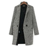 Damenmantel – Klassische Jacke mit Chevron-Muster und weichem Futter
