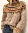 Pull Col Roulé Femme Confortable en Laine Islandaise