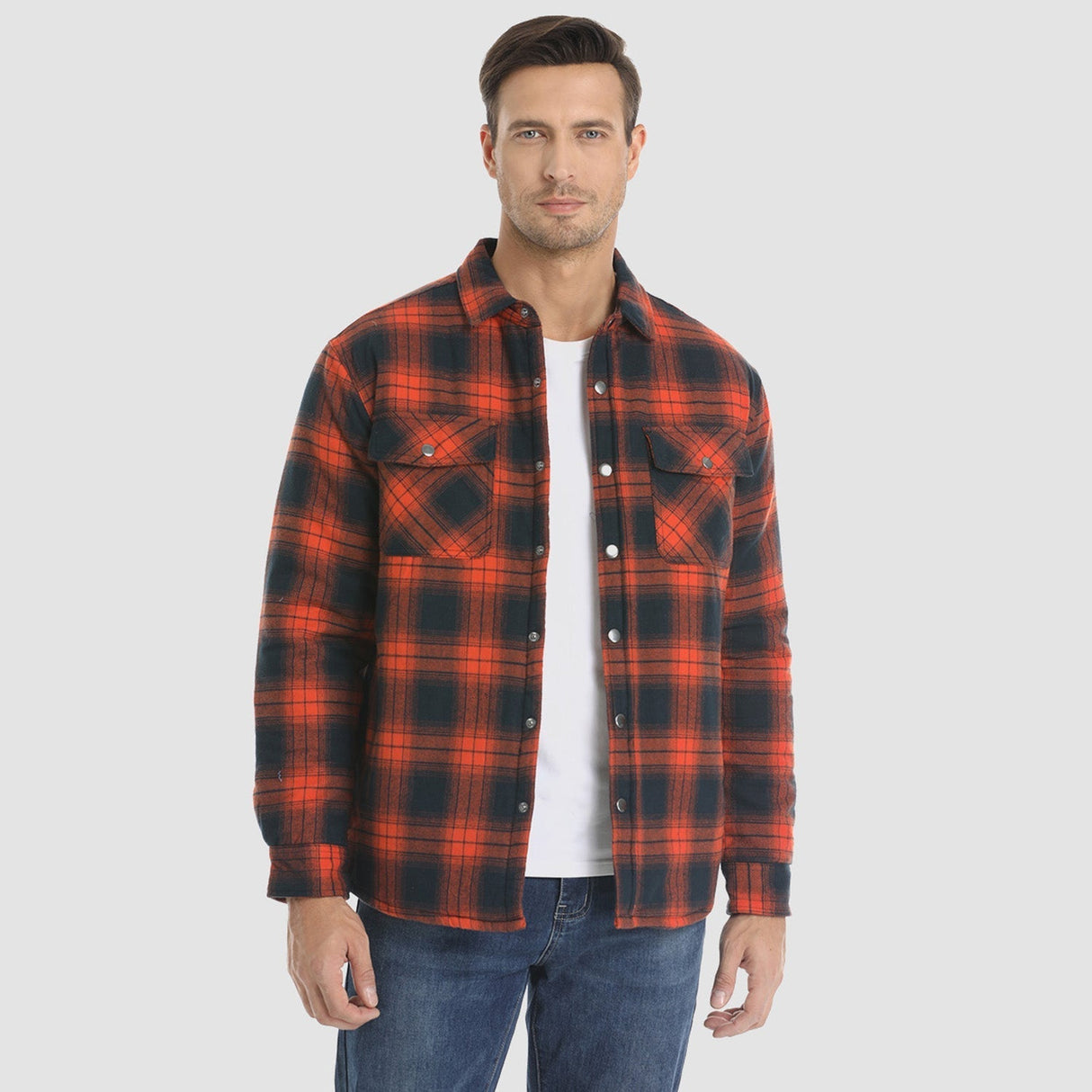 Men's Winter Flannel Vest with Quilted Lining