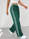 Damen Jogginghose – Weite Hose mit doppelten Seitenstreifen