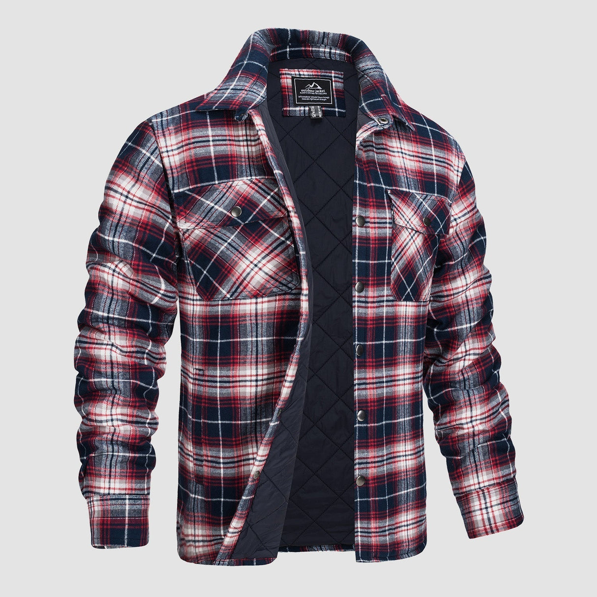 Men's Winter Flannel Vest with Quilted Lining