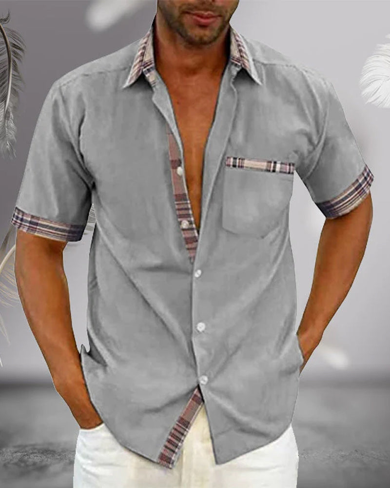 Chemise Homme à Manches Courtes Élégante