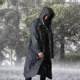 Long imperméable homme avec capuche – Noir, coupe-vent et imperméable