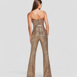 Glamour-Glitzer-Overall mit Herzausschnitt