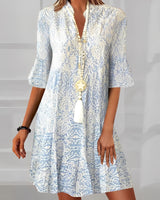 Robe Élégante Femme à Imprimé - Style Intemporel et Confort