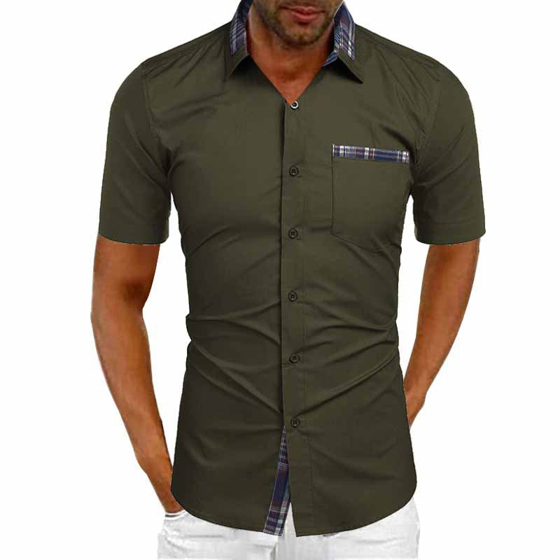 Chemise Homme à Manches Courtes Élégante